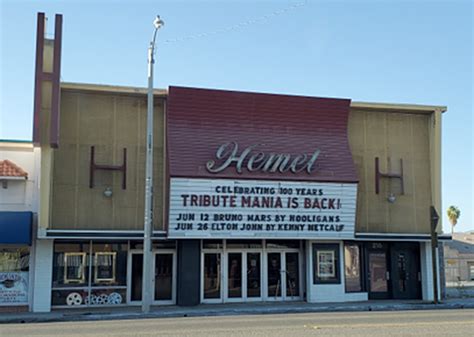 Hemet theater - DETAILS: Where: Historic Hemet Theatre, 216 East Florida Avenue, Hemet, CA. 92543. When: March 14th, 2022. Time: 7:00 PM. For further information: (951) 634 …